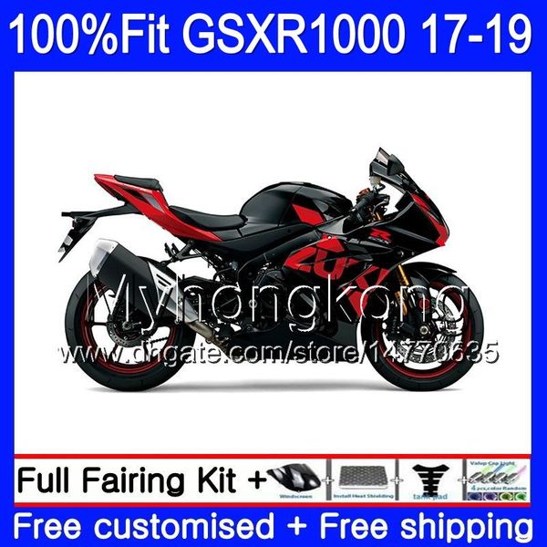 Inyección para SUZUKI GSX-R1000 GSXR-1000 K17 GSXR 1000 17 18 19 331HM.16 GSX R1000 L7 L8 GSXR1000 2017 2018 2019 Carenados negros planos