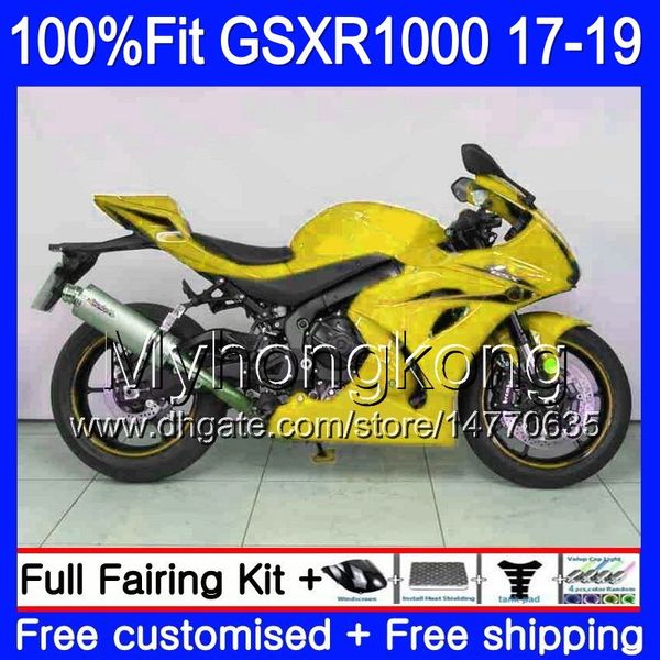 Inyección para SUZUKI GSX-R1000 L7 L8 GSXR 1000 2017 2018 2019 Oro brillante 331HM.47 GSX R1000 K17 GSXR-1000 GSXR1000 17 18 19 Carenados