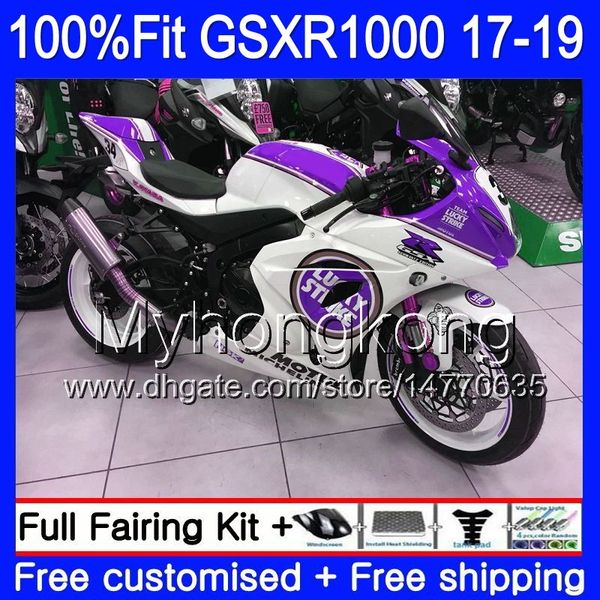 Injection Pour SUZUKI GSX-R1000 L7 L8 Lucky violet GSXR 1000 2017 2018 2019 331HM.52 GSX R1000 K17 GSXR-1000 GSXR1000 17 18 19 Kit de carénages