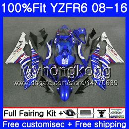 Injection vente chaude bleu Pour YAMAHA YZF600 YZFR6 08 09 10 11 12 YZF-600 234HM.9 YZF 600 R 6 YZF-R6 YZF R6 2008 2009 2010 2011 2012 Carénages