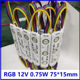 Injectie LED -lichtmodule Ultrasone afdichting IP64 DC12V 3 LED Full Color
