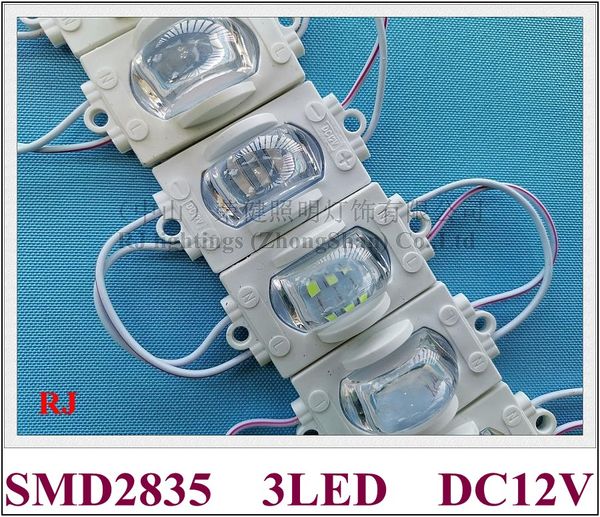 Módulo de luz led de inyección Luz de lámpara de frente de rueda para automóviles camiones vehículo largo SMD 2835 DC12V 3 led 1.2W 140lm IP65 58mm * 30mm