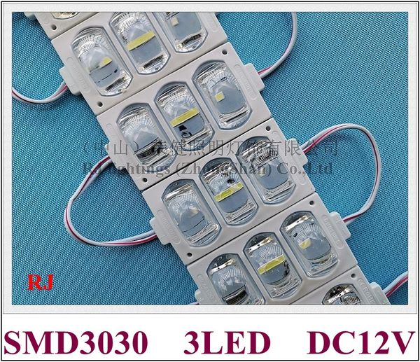 Module d'éclairage à LED d'injection Lampe frontale de roue pour voitures camions véhicule long SMD 3030 DC12V 3 led 3W 330lm IP65 68mm x 38mm