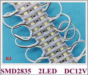 26mm X 07mm SMD 2835 LED module licht lamp voor mini teken en letters DC12V 2led 0.4W epoxy waterdichte hoge heldere fabriek directe verkoop