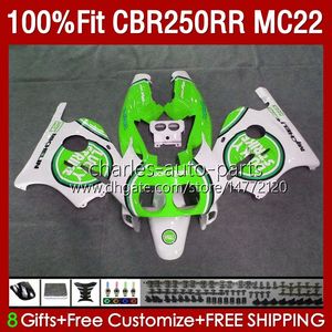 Injection MC22 250CC Pour HONDA CBR250 CC CBR 250RR 250 RR 90 91 92 93 94 95 1996 1997 1998 1999 131No.251 CBR250RR Chanceux Vert 1990 1991 1992 1993 1995 96 97 98 99 Carénage