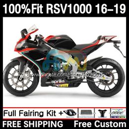 Molde de inyección Cuerpo para Aprilia RSV4 RSV 1000 RSV-1000 RSV1000R 16-19 Carrocería 5DH.64 RSV1000 R RR 16 17 18 19 RSV1000RR 2016 2017 2018 2019 OEM Carenado negro rojo