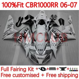 Cuerpo de moho de inyección para Honda CBR 1000 RR CC 1000RR 1000CC 06-07 Cuerpo 114NO.13 100%Fit CBR1000 RR CBR1000RR 06 07 CBR1000-RR 2006 2007 Kit de carenado OEM Repsol