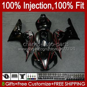 Molde de inyección Cuerpo para HONDA CBR 1000 RR CC 1000RR Rojo gris negro 1000CC 06-07 Carrocería 59No.51 100% Ajuste CBR1000 RR CBR1000RR 06 07 CBR1000-RR 2006 2007 Kit de carenado OEM