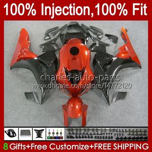 Corps de moulage par injection pour HONDA CBR 1000 RR CC 1000RR 1000CC 06-07 Carrosserie 59No.50 100% Fit CBR1000 RR CBR1000RR 06 07 CBR1000-RR Nouveau orange 2006 2007 Kit de carénage OEM