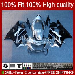 Injectie Mold Lichaam voor Honda CBR 600 F4I Silver Black FS CC F4 I 600F4I 600CC 04-07 55NO.25 CBR600F4I CBR600 F4I 04 05 06 07 CBR6FS 2004 2005 2006 2007 OEM Fairing Kit