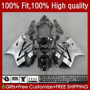 Injectie Mold Lichaam voor Honda CBR 600 F4I FS CC F4 I 600F4I 600CC 04-07 55NO.9 CBR600F4I CBR600 F4I Silver Black 04 05 06 07 CBR600FS 2004 2005 2006 2007 OEM Fairing Kit