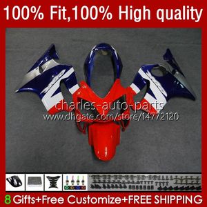 Injectie Mold Lichaam voor Honda CBR 600 F4I FS CC F4 I 600F4I 600CC 04-07 Rood Blauw Wit 55NO.14 CBR600F4I CBR600 F4I 04 05 06 07 CBR600FS 2004 2005 2006 2007 OEM Fairing Kit