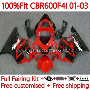 Molde de inyección Cuerpo para HONDA CBR 600 F4i FS CC 600F4i 600CC 01-03 Carrocería 137No.17 CBR600F4i F4 i CBR600 F4i 01 02 03 CBR600FS 2001 2002 2003 OEM Carenado rojo de fábrica