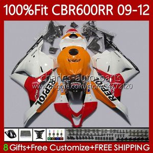 Cuerpo de molde de inyección para HONDA CBR600 CBR 600F5 600 Repsol naranja RR CC F5 09-12 Carrocería 69No.38 CBR-600 CBR600RR 09 10 11 12 CBR 600RR 600CC 2009 2010 2011 2012 Carenado OEM