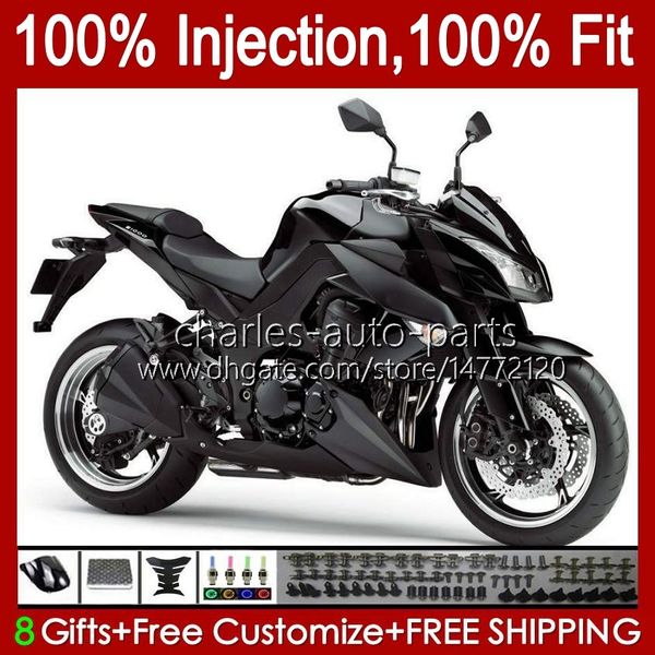 Corps de moulage par injection pour KAWASAKI NINJA Z 1000 R Z-1000 10 11 12 13 ans Carrosserie 15No.37 Z-1000R Z1000 2010 2011 2012 2013 Z1000R 2010-2013 Kit de carénage OEM noir plat