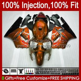 Corps de moulage par injection pour KAWASAKI NINJA ZX-12R ZX1200 C ZX 12 R 1200 CC ZX12R 00 01 Carrosserie 2No.72 ZX 1200 12R 1200CC 00-01 ZX1200C 2000 2001 Kit de carénage OEM orange foncé noir