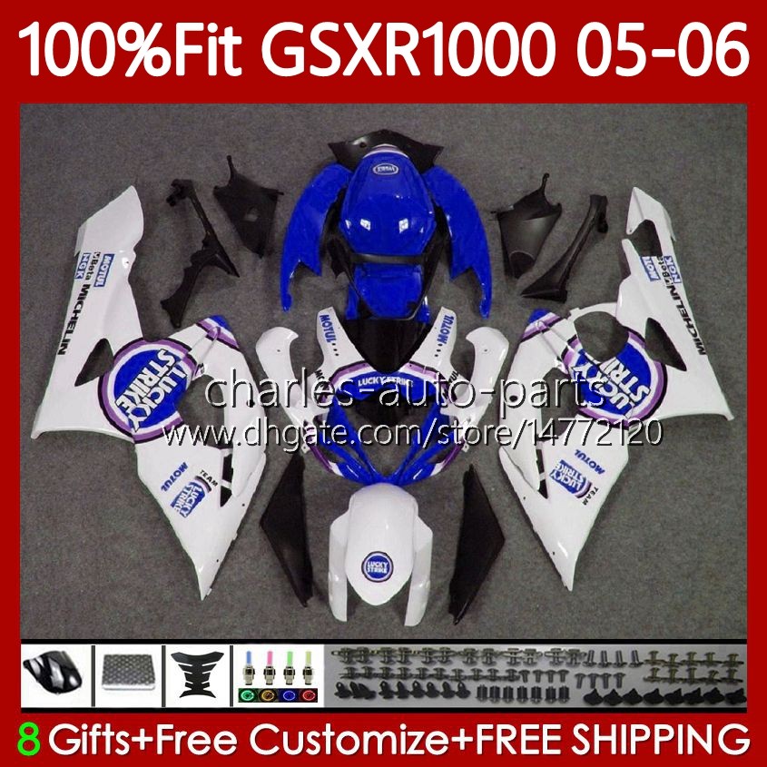 Suzuki GSXR1000 GSXR 1000 CC K5 GSX-R1000 2005-2006 Lucky Strike Bodywork 122NO.53 1000CC GSXR-1000 05 06 GSX R1000 2005 2006 OEM 페어링 키트