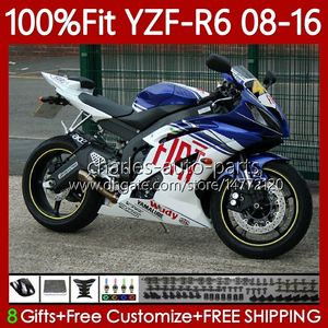 Body Mouldus d'injection pour Yamaha YZF-R6 YZF R6 R 6 600YZF600 2008-2016 Bodywork 99NO.136 600CC Yzfr6 Blanc Blanc 08 2008 2009 2011 2011 2012 2012 YZF-600 13 14 15 16 Catériel OEM