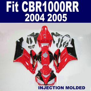 Moulage par injection personnaliser les carénages de moto pour HONDA CBR1000RR 2004 2005 CBR 1000 RR 04 05 kit de carénage noir rouge KA35