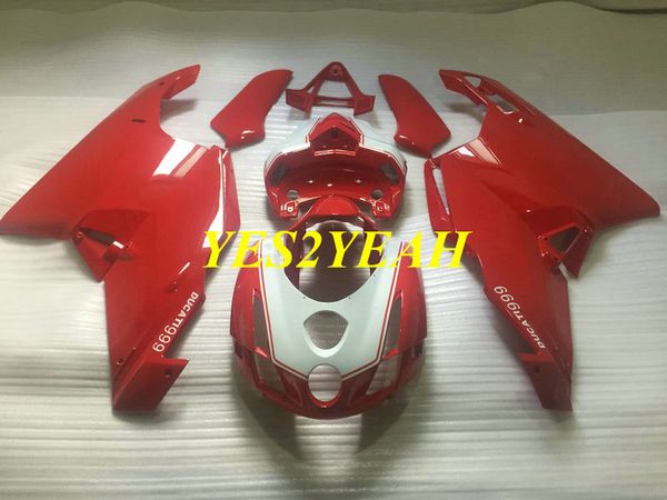 Kit de cuerpo de carenado de molde de inyección para DUCATI 749 999 03 04 ducati 749 999 2003 2004 ABS Red Carenados carrocería + Regalos DD43