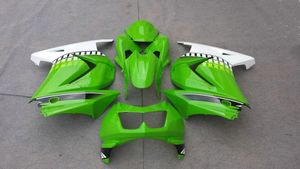 Injectie Fairing Kit voor Kawasaki Ninja ZX250R 08 10 12 Carrosserie ZX 250R 2008 2010 2012 EX250 White Green Backings Body Kit