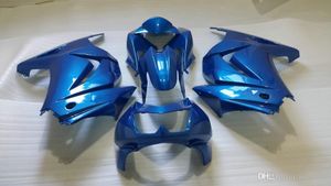 Kit de carenado de molde de inyección para KAWASAKI Ninja 250R 08 09 10 11 12 ZX250R EX250 2008 2012 2012 Juego de carenados de motocicleta azul + 7 REGALOS