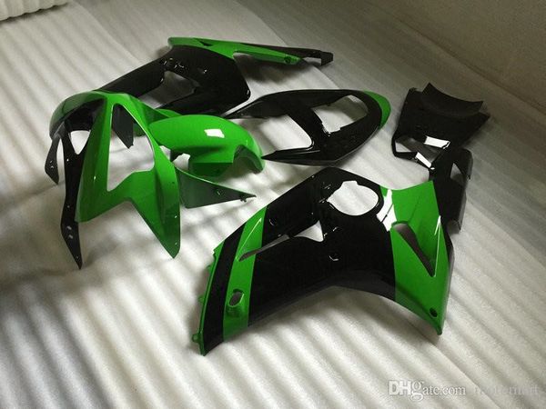 Kit de carenado de molde de inyección para KAWASAKI NINJA ZX 6R 600CC 03 04 ZX6R 636 2003 2004 Juego de carenados negro brillante verde ZX38