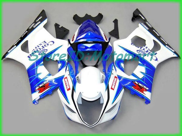 Molde de inyección Kit de carenado para SUZUKI GSXR1000 K3 03 04 GSXR 1000 2003 2004 ABS Gris plata negro Juego de carenados SE47