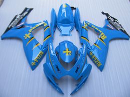 Injectie Fairing Kit voor Suzuki GSXR600 750 2006 2007 GSXR 600 GSXR750 K6 06 07 GSXR 600 GSXR 750 Rizla Blue Backings Carrosserie