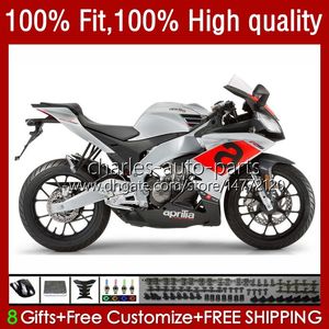 Carénages de moulage par injection pour Aprilia RSV4 RSV 1000 RSV-1000 RSV1000 R RR 16 17 18 19 Carrosserie 40No.61 RSV1000RR 2016 2017 2018 2019 RSV1000R 16-19 OEM Blk Silvery Body