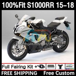 Spritzguss-Verkleidungen für BMW S 1000RR 1000 RR S1000-RR 2015-2018 Karosserie 3DH.95 S1000 RR S1000RR 15 16 17 18 S-1000RR 2015 2016 2017 2018 OEM-Karosserie-Kit Perlweiß