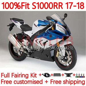 Spuitgietmatrijs Stroomlijnkappen Voor BMW S 1000RR 1000 RR S-1000RR S1000RR 15 16 17 18 Body 151No.104 S1000 RR 2015 2016 2017 2018 S1000-RR 2015-2018 OEM Carrosserie Kit zwart blauw