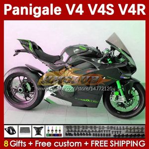 Carenados de molde de inyección para DUCATI Street Fighter Panigale V4S V4R V 4 V4 S R 2018 2019 2020 Carrocería 41No.106 V4-S V4-R V-4S 18 19 20 V-4R 18-22 Cuerpo de motocicleta stock negro