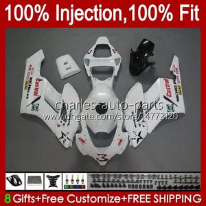 Carenados de molde de inyección para HONDA CBR-1000 CBR 1000 CBR1000 RR CC 2004-2005 Carrocería Blanco rojo 52No.38 1000CC CBR1000RR 04 05 CBR 1000RR 2004 2005 Kit de carenado OEM