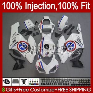 Carénages de moulage par injection pour HONDA CBR-1000 CBR 1000 CBR1000 RR CC 2004-2005 Carrosserie 52No.39 Bleu R blanc 1000CC CBR1000RR 04 05 CBR 1000RR 2004 2005 Kit de carénage OEM