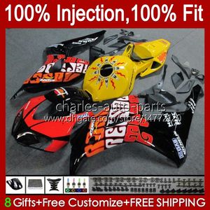 Injectie Mold Backings voor Honda CBR 1000 RR REPSOL ORANGE CC 1000RR CBR1000RR 06 07 BODY 59NO.76 100% FIT CBR1000 RR 1000CC 2006 2007 CBR1000-RR 06-07 OEM Carrosseriekit