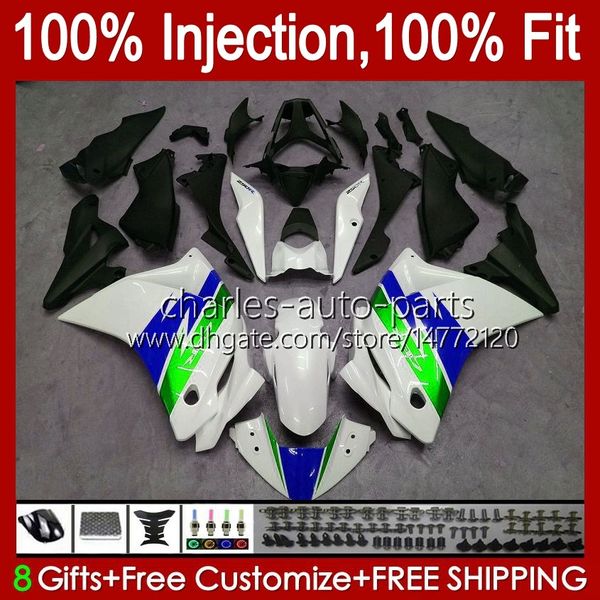 Carénages de moulage par injection pour HONDA CBR 250R 250 CBR250 R CC CBR250R MC41 Vert bleu11 12 13 14 15 Kit 58No.39 CBR-250R 250CC CBR-250 2011 2012 2013 2014 2015 Carrosserie OEM