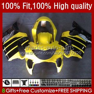 Molde de inyección Carenados para HONDA CBR 600 F4i FS CC F4 i 600F4i CBR600 F4i 04 05 06 07 Amarillo negro 55No.48 CBR600F4i 600CC 2004 2005 2006 2007 CBR600FS 04-07 Kit de carrocería OEM