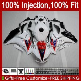 Carenados de molde de inyección para HONDA CBR1000 CBR 1000 RR CC 12-16 50No.127 Cuerpo CBR Blanco negro 1000RR 1000CC 2012 2013 2014 2015 2016 CBR1000RR 12 13 14 15 16 Carenado OEM