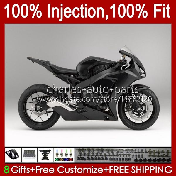 Carénages de moulage par injection pour HONDA CBR1000 CBR 1000 RR CC 12-16 50No.118 Corps CBR 1000RR 1000CC Noir plat 2012 2013 2014 2015 2016 CBR1000RR 12 13 14 15 16 Carénage OEM