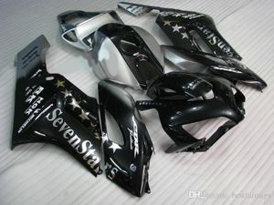 Carénages de moulage par injection pour Honda CBR1000RR 2004 2005 kit de carénage noir argent CBR 1000 RR 04 05 JJ35