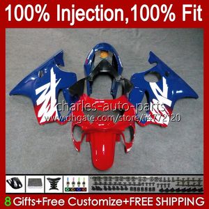 Injectie Mold Backings voor Honda CBR600F4 CBR 600 F4 FS CC 600F4 99 00 Carrosserie 54NO.65 CBR600 F4 CBR600FS 1999 2000 600CC 1999-2000 OEM Rood Blue Body Kit 100% Fit