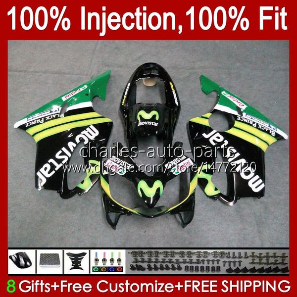 Molde de inyección Carenados para HONDA CBR600F4 CBR 600 F4 FS CC 600F4 Nuevo Movistar 99 00 Carrocería 54No.64 CBR600 F4 CBR600FS 1999 2000 600CC 1999-2000 OEM Body Kit 100% Fit