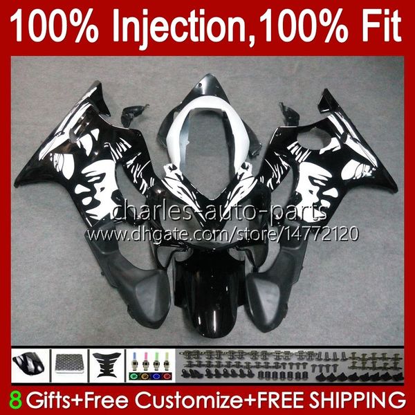 Carénages de moulage par injection pour HONDA CBR600F4 CBR 600 F4 FS CC 600F4 Femme Noir 99 00 Carrosserie 54No.66 CBR600 F4 CBR600FS 1999 2000 600CC 1999-2000 Kit de carrosserie OEM 100% Fit