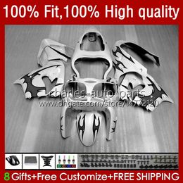 Injectie Mold Backings voor Kawasaki Ninja Black Flames ZX 9R 900 CC ZX9 9 R 98-03 Carrosserie Kit 25NO.38 ZX900 ZX9R 00 01 02 03 ZX-9R ZX-900 900CC 2000 2001 2002 2003 OEM-bodys