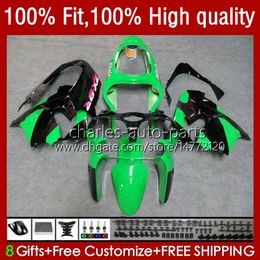 Molde de inyección Carenados para KAWASAKI NINJA ZX 9R 900 CC ZX9 9 R 98-03 Kit de carrocería 25No.33 ZX900 ZX9R Green blk 00 01 02 03 ZX-9R ZX-900 900CC 2000 2001 2002 2003 OEM Bodys