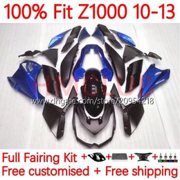 Fares de moisissures d'injection pour Kawasaki Ninja Z-1000 Z 1000 R 2010-2013 ans Bodys 20No.82 Z-1000R Z1000 10 11 12 13 Z1000R 2011 2012 2013 2013 OEM Bodywork brillant bleu