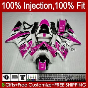 Injectie Mold Backings voor Kawasaki Ninja ZX-6R ZX-636 ZX 6R 600 CC 6 R ZX636 03-04 Carrosserie 8NO.51 ZX 636 600CC ZX6R 03 04 ZX600C ZX600 2003 2004 OEM BODYS ROSE ROZE