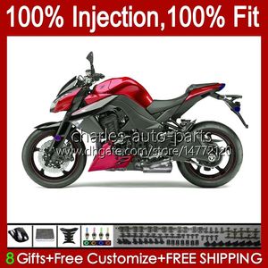 Injectie Mold Backings voor Kawasaki Ninja Z-1000 Z 1000 R 2010-2013 Jaren Bodys 15NO.2 Z-1000R Z1000 10 11 12 13 Z1000R 2010 2011 2012 2013 OEM carrosserie metalen rood