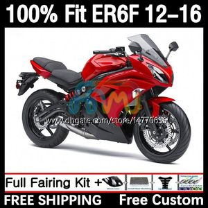 Spuitmalfilaties voor Kawasaki Ninja 650R ER-6F ER6 F ER 6F ER6F 12 13 14 15 16 Bodywork 11dh.36 650-R 2012 2013 2014 2015 2015 650 R 2012-2016 OEM Body Stock Red Rood